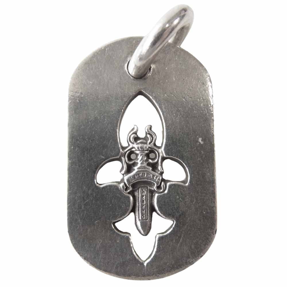 CHROME HEARTS クロムハーツ（原本無） DOGTAG CUT OUT CROSS DAGGER ドッグタグ カット アウト クロス ダガー  シルバー系【中古】