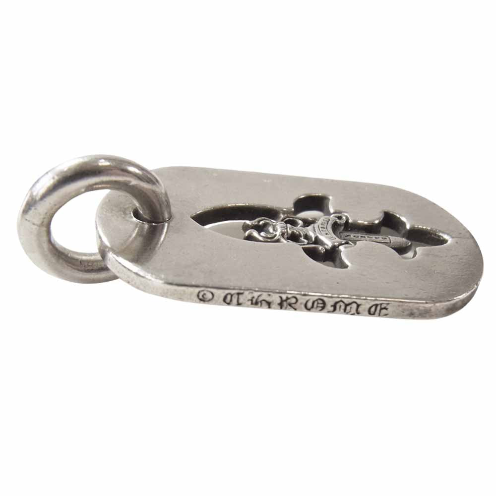 CHROME HEARTS クロムハーツ（原本無） DOGTAG CUT OUT CROSS DAGGER ドッグタグ カット アウト クロス ダガー シルバー系【中古】