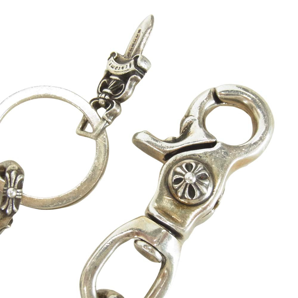CHROME HEARTS クロムハーツ（原本無） Fancy link ロング ファンシーリンク キーチェーン シルバー【中古】