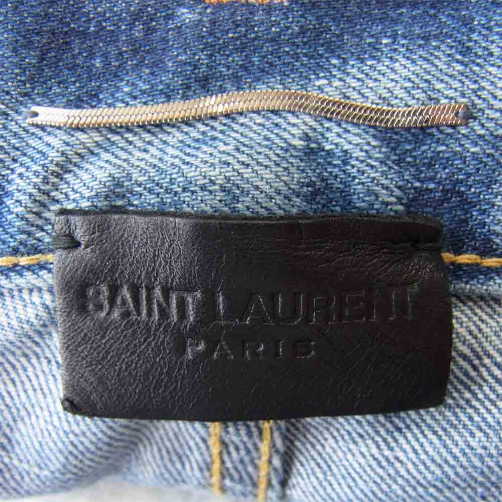 SAINT LAURENT サンローラン 500170 YA862 国内正規品 日本製 classic straight クラシック ストレート デニム パンツ インディゴブルー系 33【中古】