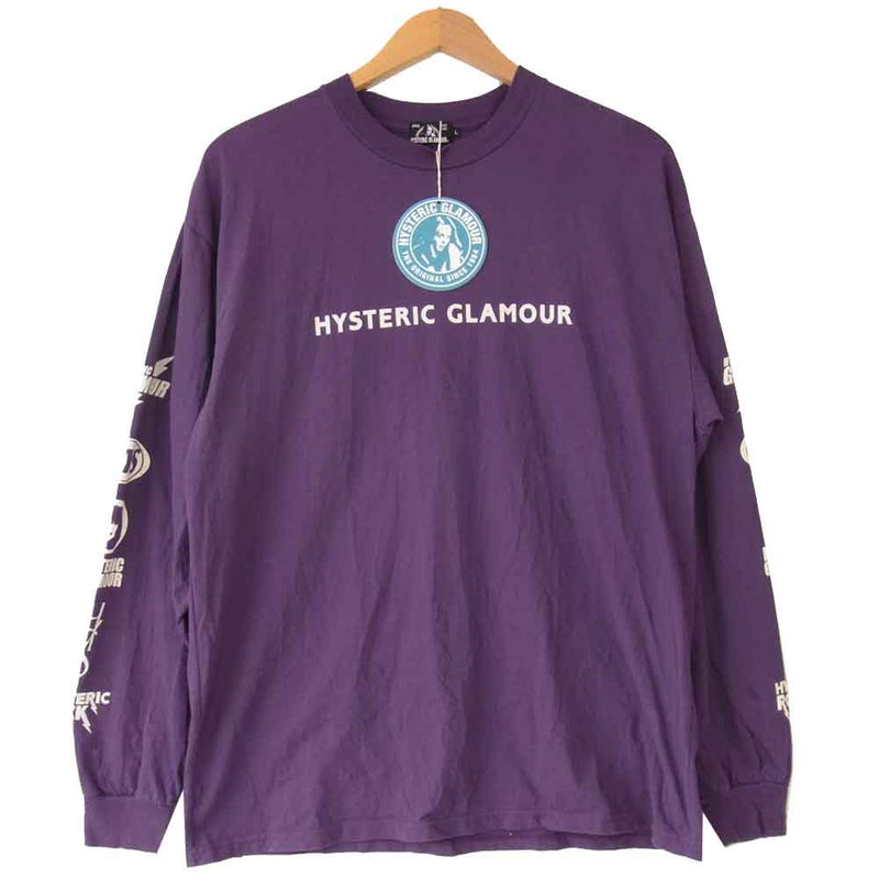 HYSTERIC GLAMOUR ヒステリックグラマー 02203CL12 HYS ROCK Tシャツ  パープル系 L【中古】