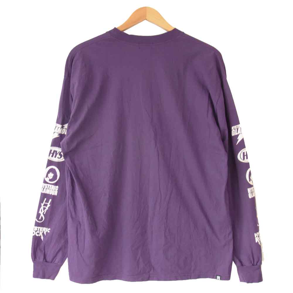 HYSTERIC GLAMOUR ヒステリックグラマー 02203CL12 HYS ROCK Tシャツ  パープル系 L【中古】
