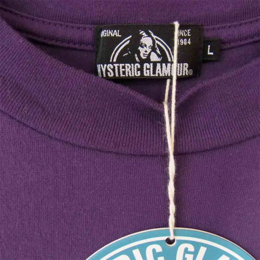 HYSTERIC GLAMOUR ヒステリックグラマー 02203CL12 HYS ROCK Tシャツ  パープル系 L【中古】