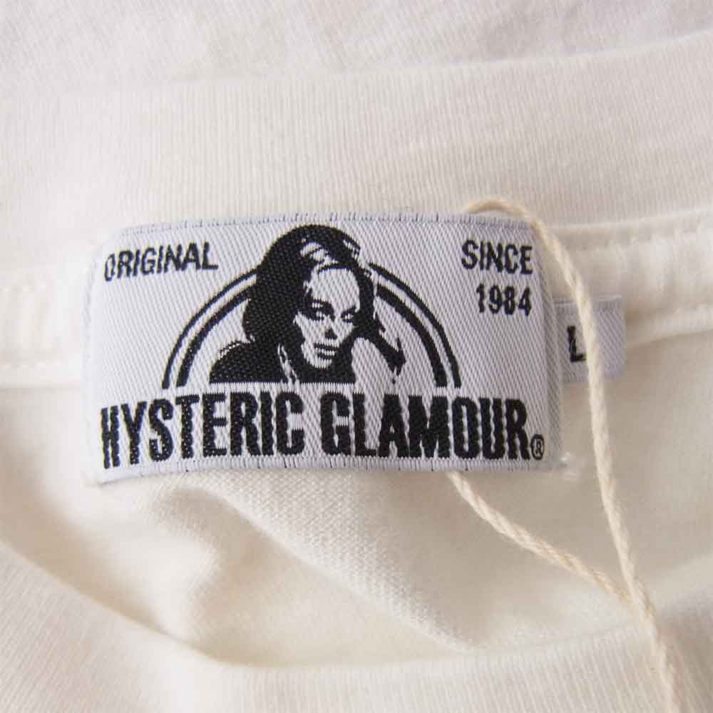 HYSTERIC GLAMOUR ヒステリックグラマー 02211CT11 YANKEE GIRL Tシャツ ホワイト系 L【新古品】【未使用】【中古】
