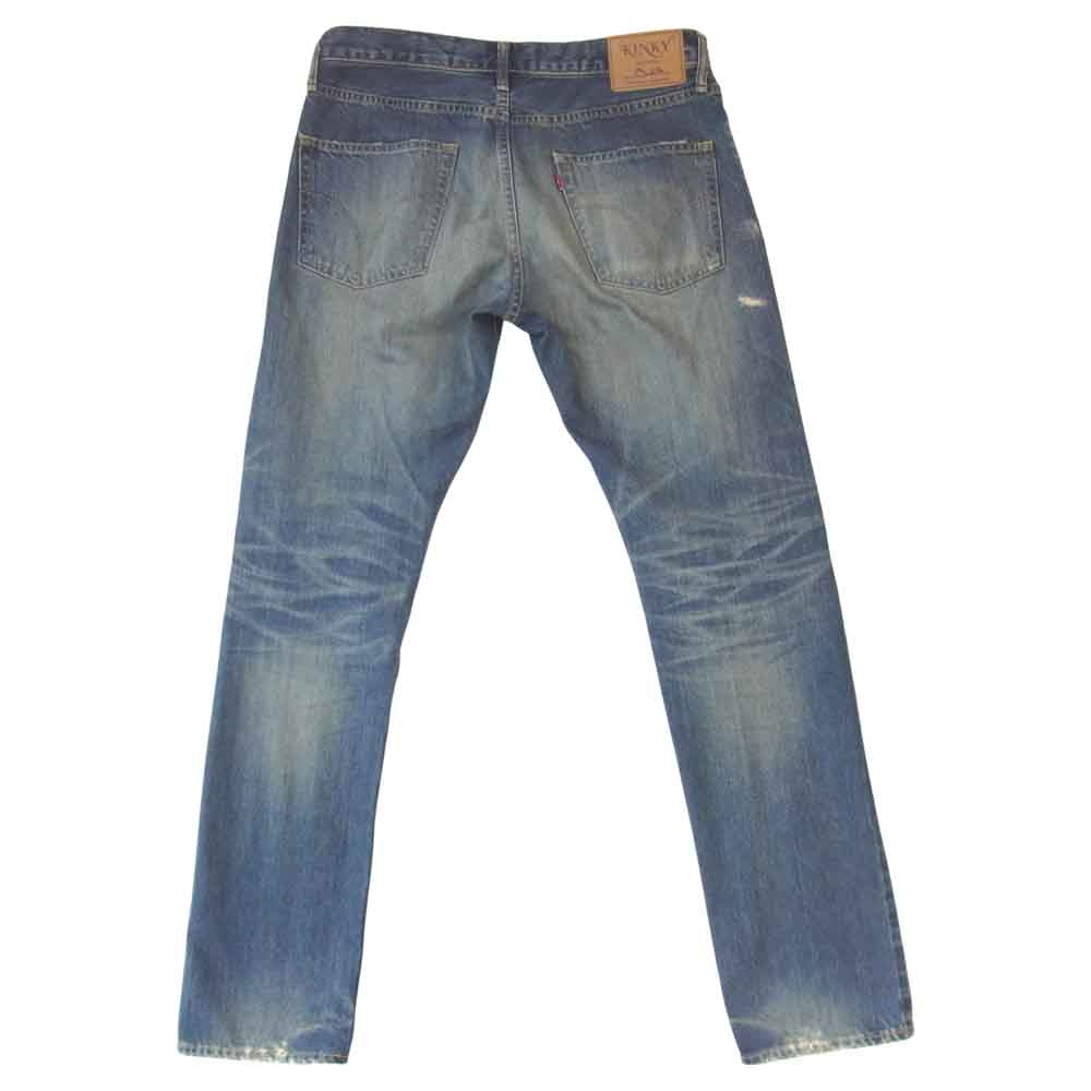 HYSTERIC GLAMOUR ヒステリックグラマー 02203AP09 パッチワーク リメイク スリム ストレート デニム パンツ インディゴブルー系 32【中古】