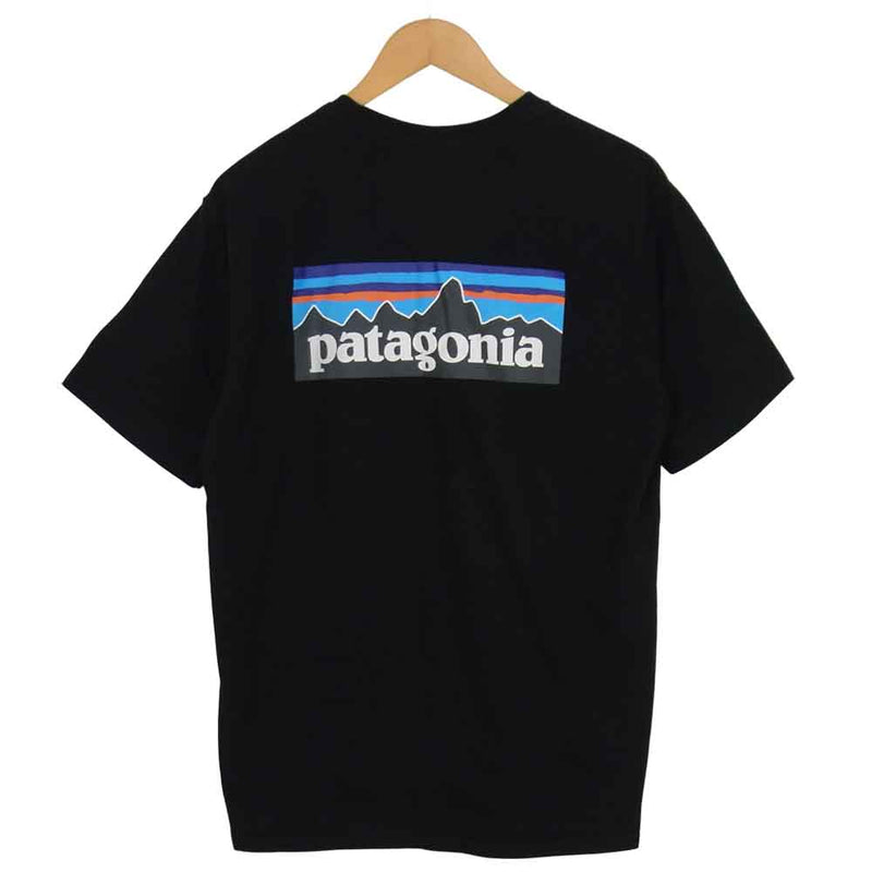 patagonia パタゴニア 38512SP20 胸ポケット バックプリント Tシャツ  ブラック系 M【中古】