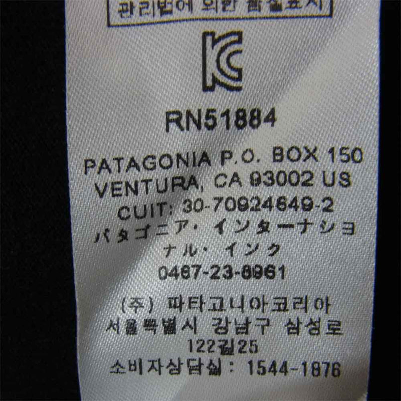 patagonia パタゴニア 38512SP20 胸ポケット バックプリント Tシャツ  ブラック系 M【中古】