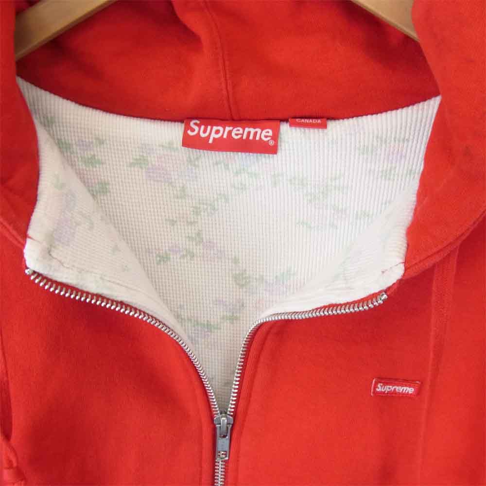 Supreme シュプリーム 16AW Small Box Logo Thermal Zip Sweat レッド系 L【中古】