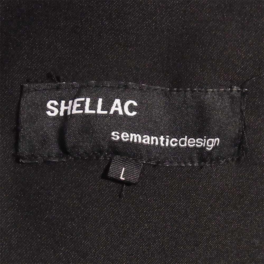 SHELLAC シェラック 539151 semanticdesign セマンティックデザイン レイヤード コート ブラック系 L【美品】【中古】