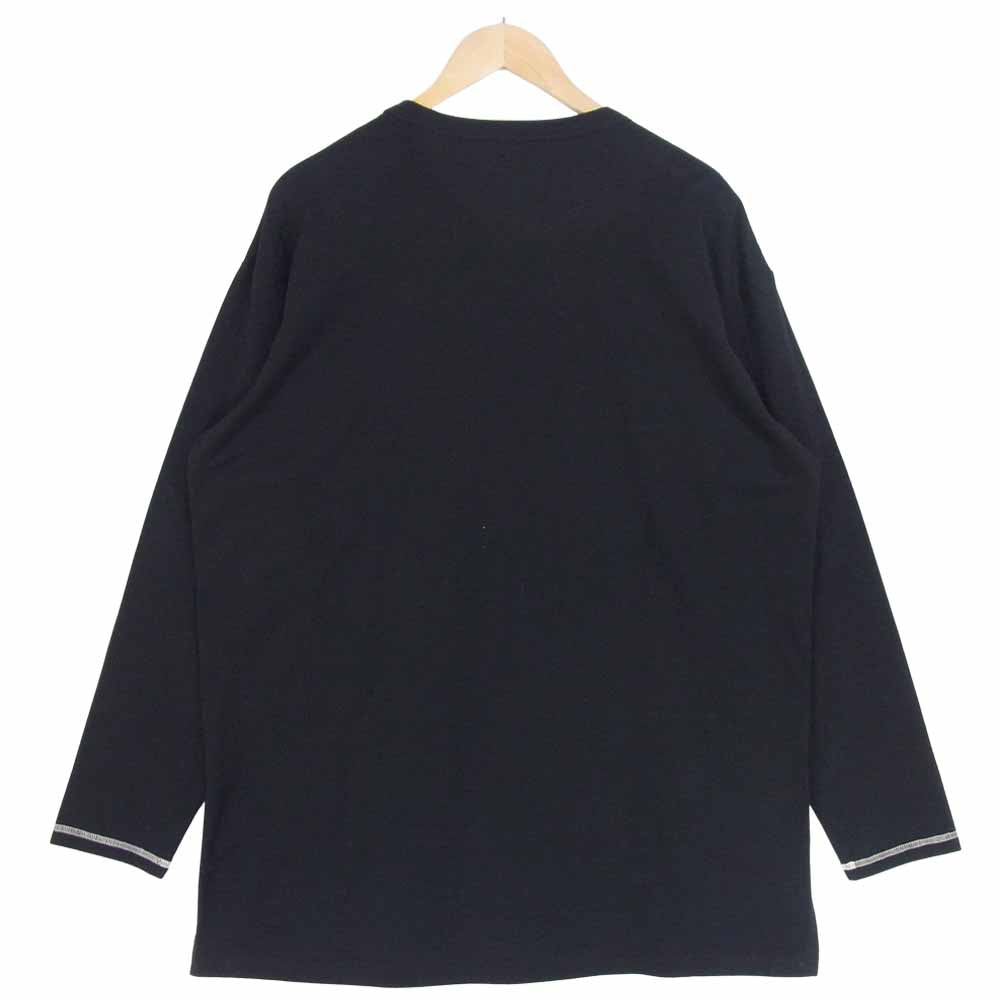 Yohji Yamamoto ヨウジヤマモト UB-T49-018-2 S'YTE サイト ハーフレイヤード ラップ カットソー ポケット Tシャツ ブラック系 3【新古品】【未使用】【中古】
