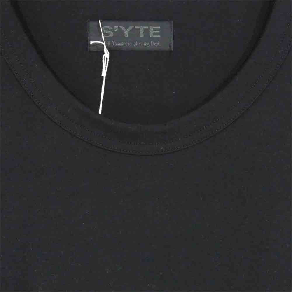 Yohji Yamamoto ヨウジヤマモト UB-T49-018-2 S'YTE サイト ハーフレイヤード ラップ カットソー ポケット Tシャツ ブラック系 3【新古品】【未使用】【中古】