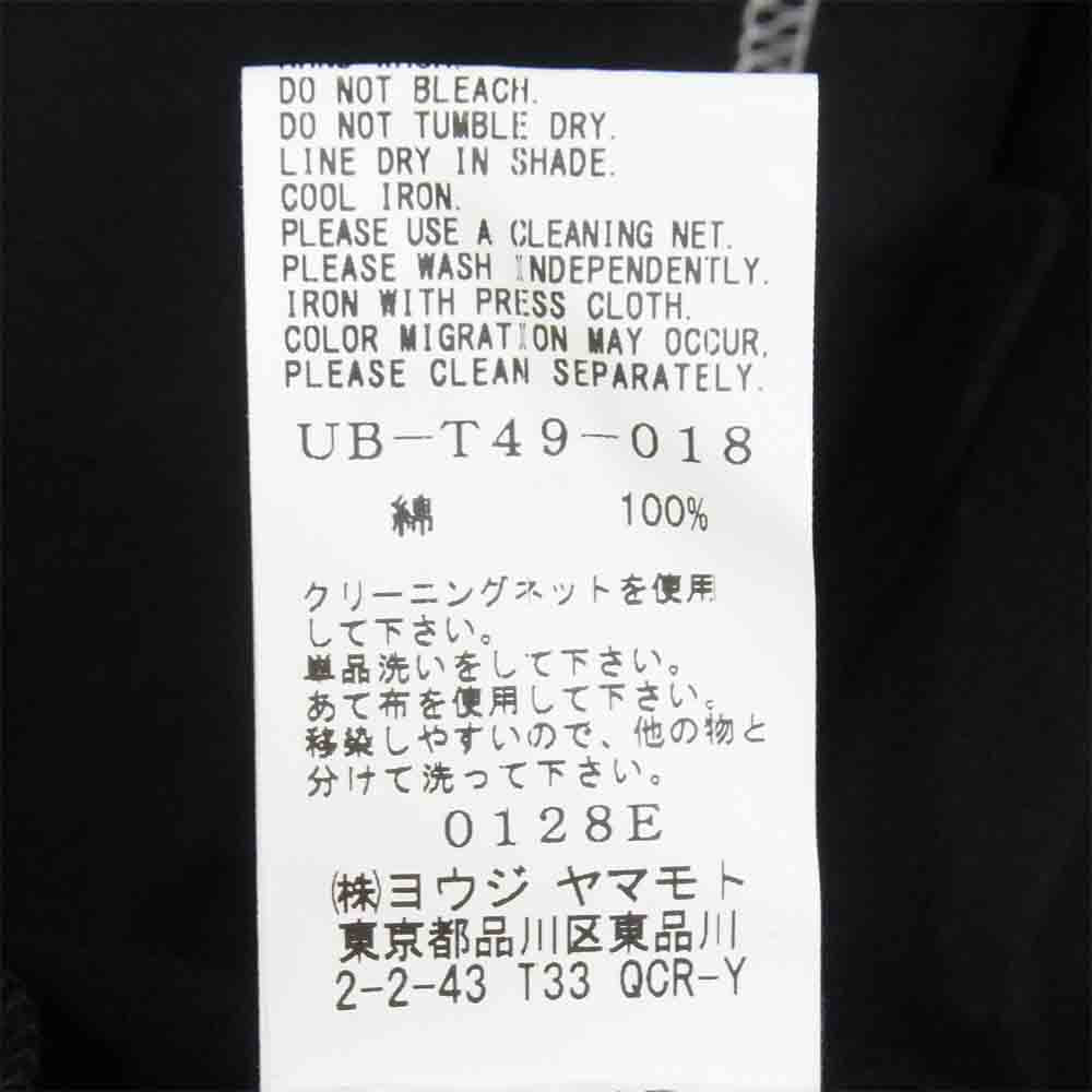 Yohji Yamamoto ヨウジヤマモト UB-T49-018-2 S'YTE サイト ハーフレイヤード ラップ カットソー ポケット Tシャツ ブラック系 3【新古品】【未使用】【中古】
