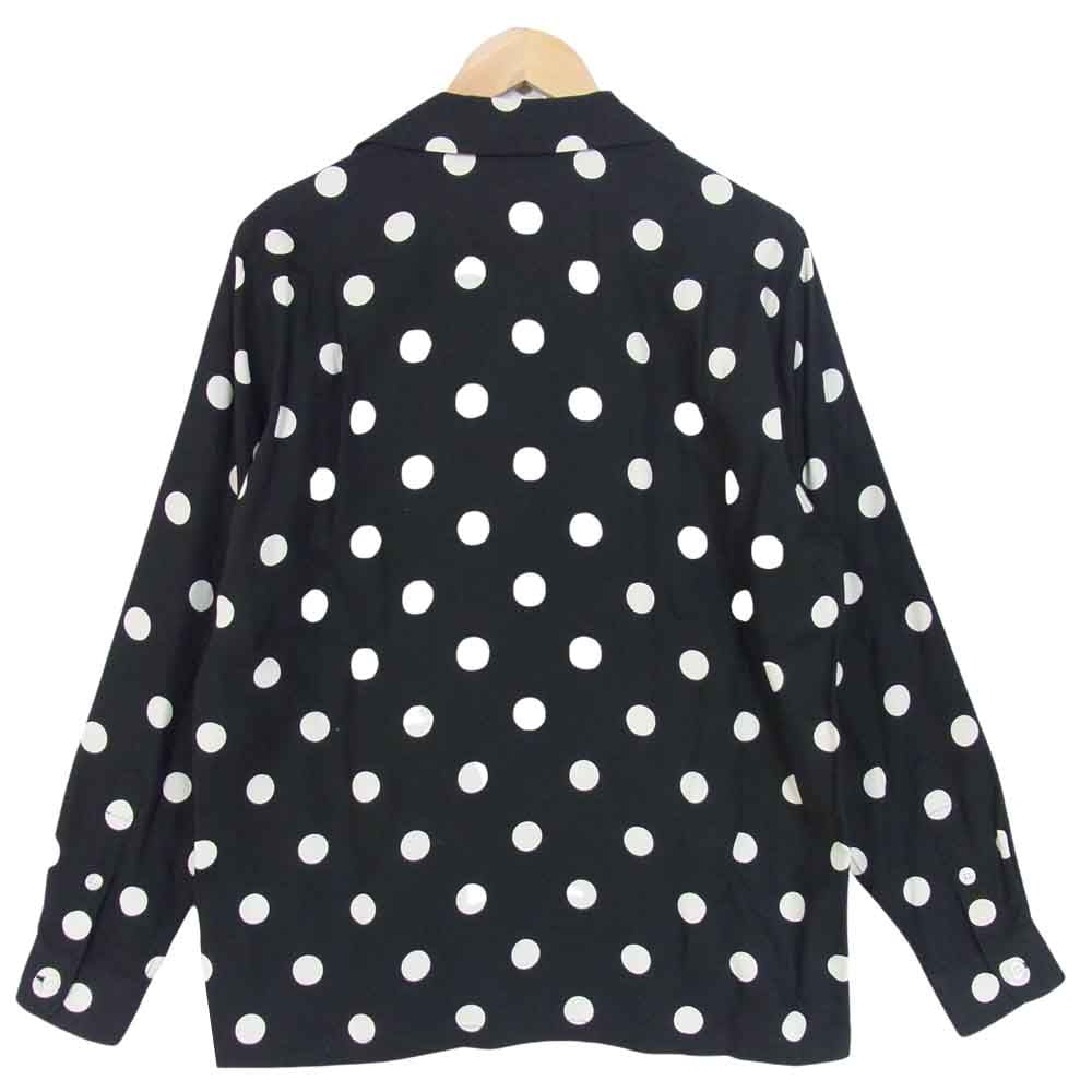 WACKO MARIA ワコマリア 20AW DOTS OPEN COLLAR SHIRT ドット オープン カラー 開襟 長袖 シャツ ブラック系 M【美品】【中古】