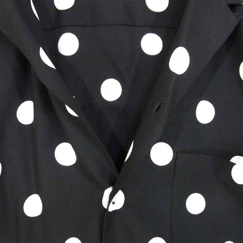 WACKO MARIA ワコマリア 20AW DOTS OPEN COLLAR SHIRT ドット オープン カラー 開襟 長袖 シャツ ブラック系 M【美品】【中古】