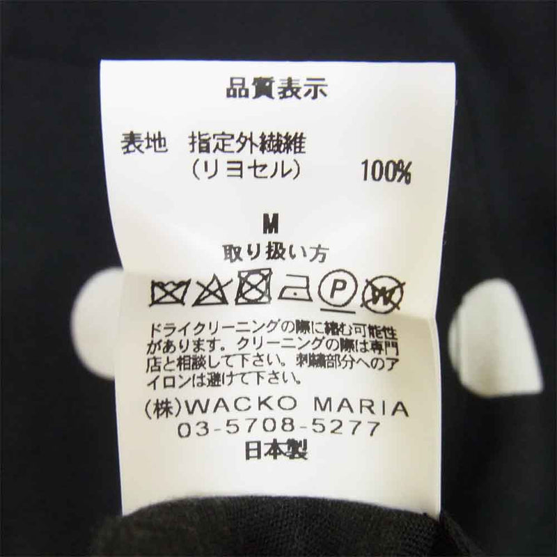 WACKO MARIA ワコマリア 20AW DOTS OPEN COLLAR SHIRT ドット オープン カラー 開襟 長袖 シャツ ブラック系 M【美品】【中古】