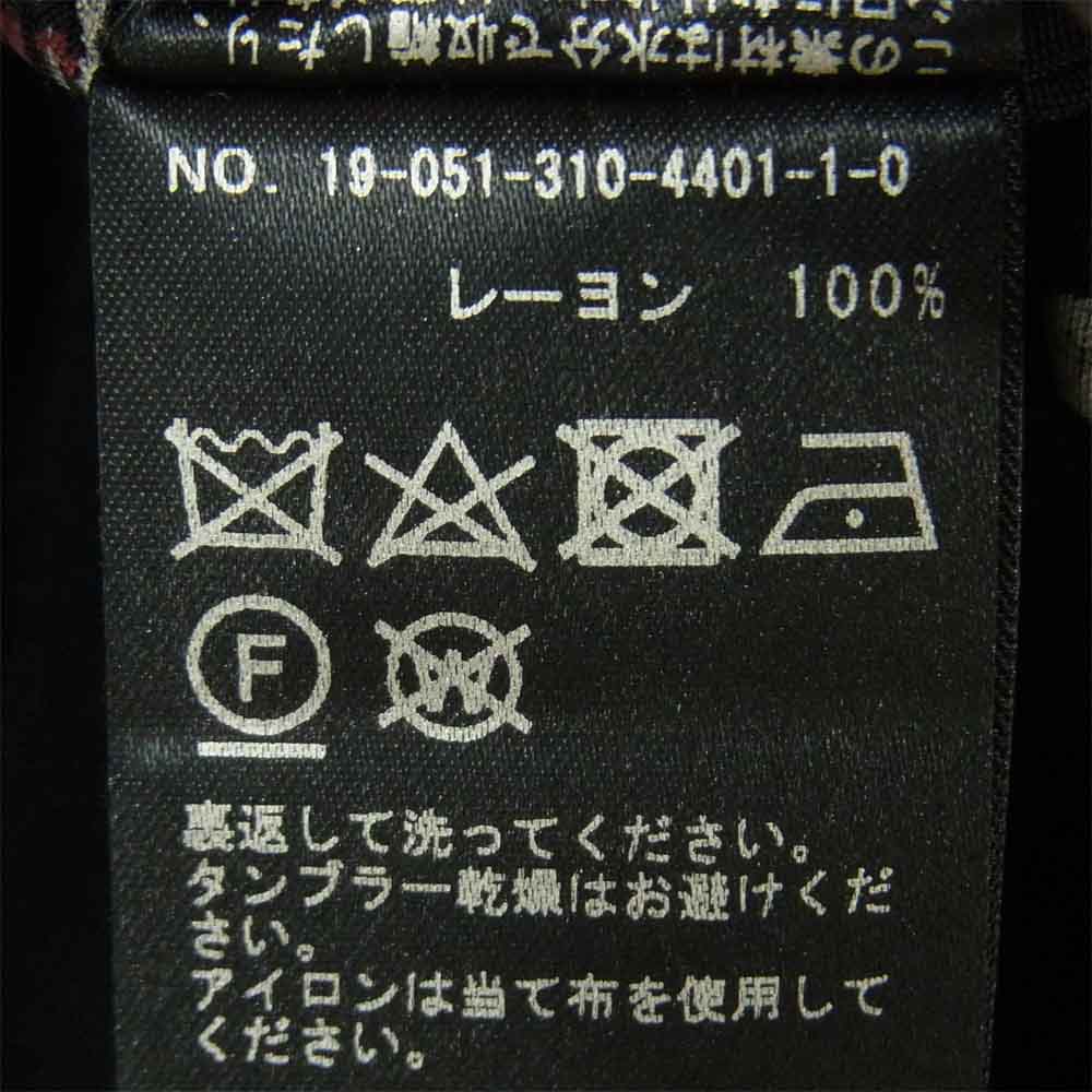 パリサンジェルマン 総柄 レーヨン 半袖 シャツ 中国製 ブラック系 S【中古】