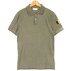 MONCLER モンクレール MAGLIA POLO MANICA CORTA USED加工 半袖 ポロシャツ グレー系 S【中古】