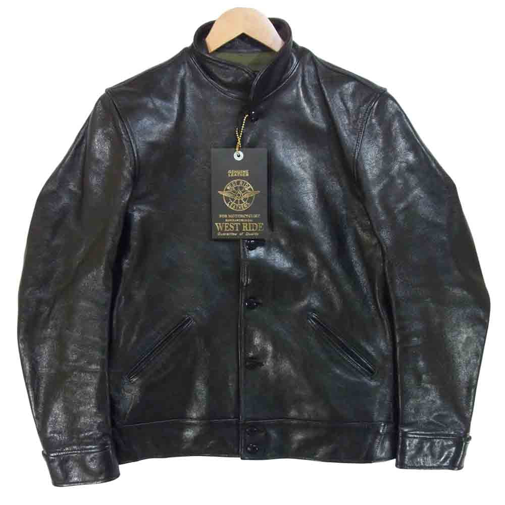 ウエストライド WATSONVILLE LEATHER COAT ワトソンビル レザー コート ブラック系 42【美品】【中古】
