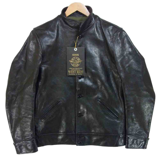 ウエストライド WATSONVILLE LEATHER COAT ワトソンビル レザー コート ブラック系 42【美品】【中古】