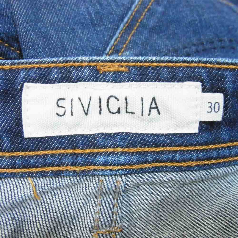 シヴィリアデニム スリム デニム パンツ イタリア製 インディゴブルー系 30【中古】