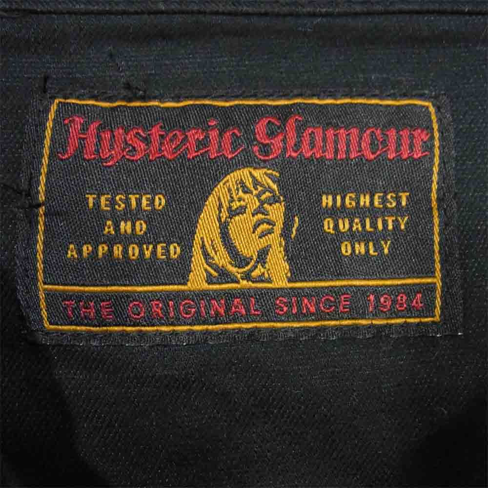 HYSTERIC GLAMOUR ヒステリックグラマー 001171AH07 ワッペン 長袖 ミニタリー シャツ  ブラック系 FREE【中古】