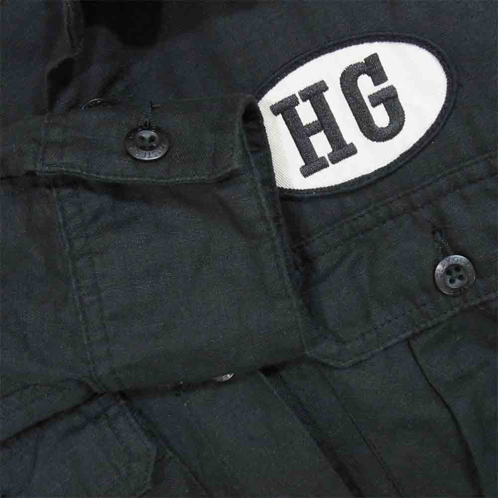 HYSTERIC GLAMOUR ヒステリックグラマー 001171AH07 ワッペン 長袖 ミニタリー シャツ  ブラック系 FREE【中古】