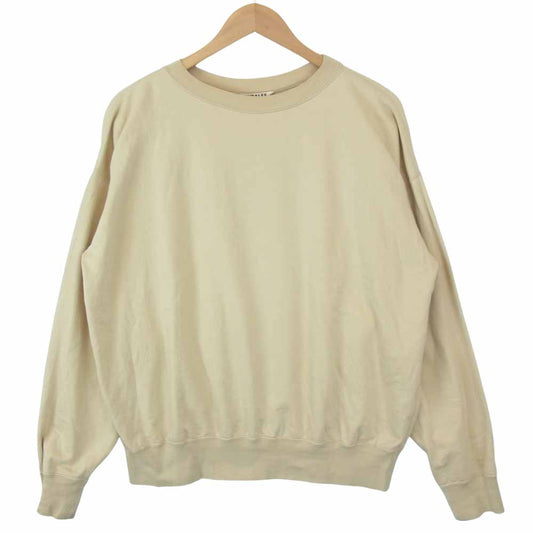AURALEE オーラリー A7SP01NU SUPER HIGH GAUGE SWEAT BIG P/O プルオーバー スウェット ベージュ系 オフホワイト系 3【中古】