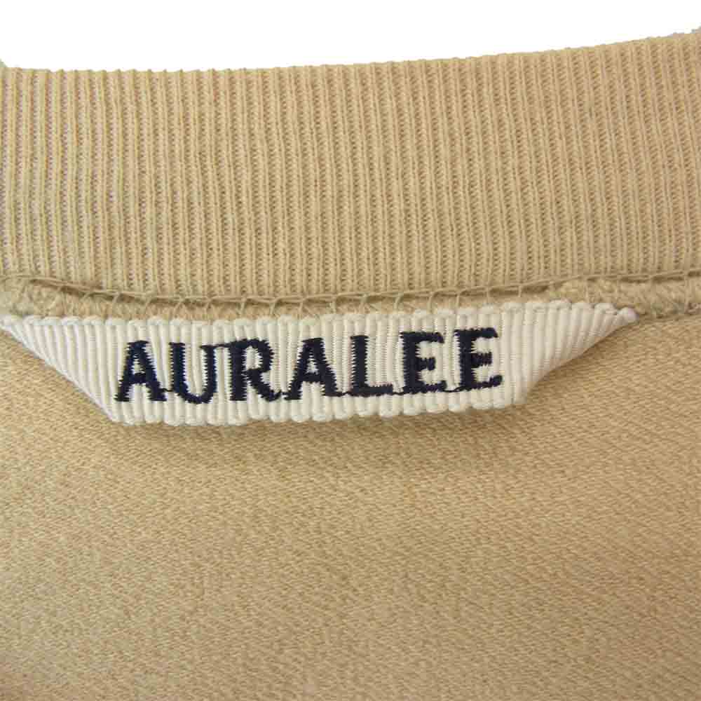 AURALEE オーラリー A7SP01NU SUPER HIGH GAUGE SWEAT BIG P/O プルオーバー スウェット ベージュ系 オフホワイト系 3【中古】