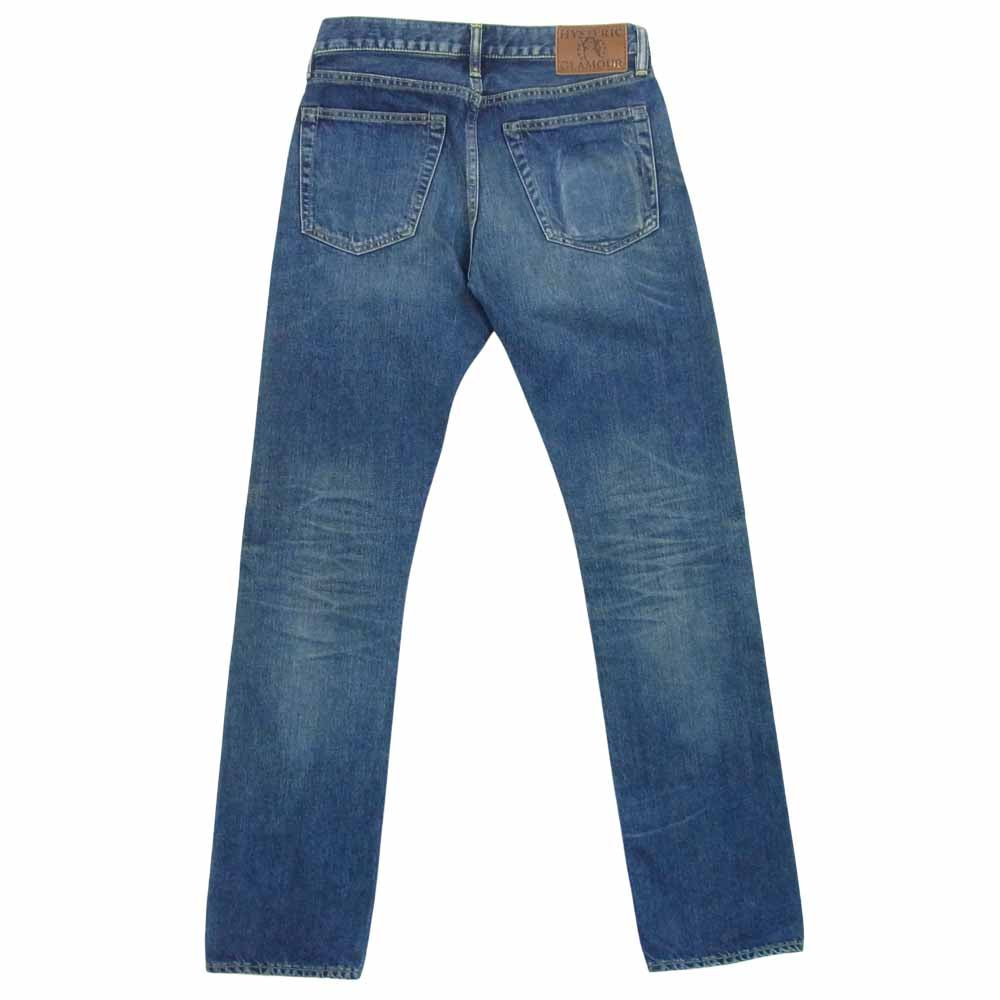 HYSTERIC GLAMOUR ヒステリックグラマー 0233AP04 DS加工 スタッズ デニム スリム ストレート パンツ インディゴブルー系 29【中古】