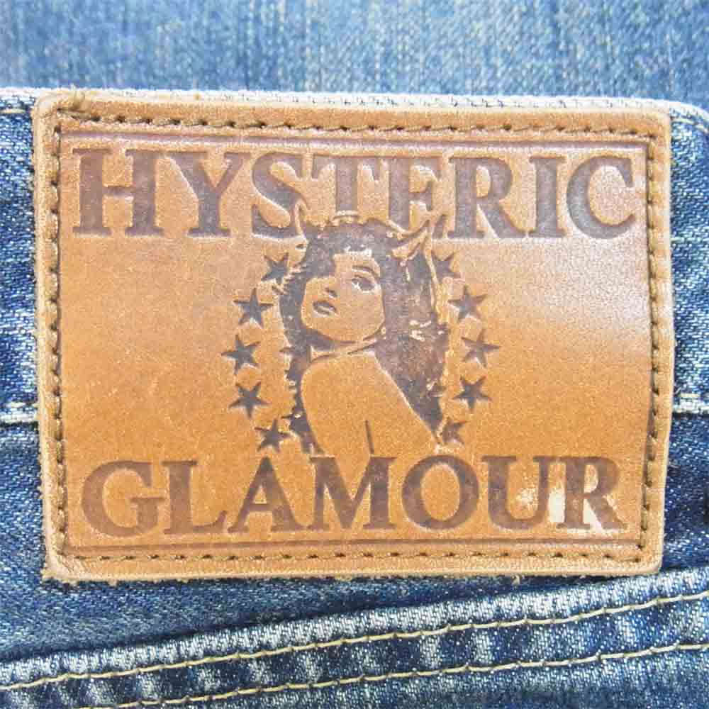 HYSTERIC GLAMOUR ヒステリックグラマー 0233AP04 DS加工 スタッズ デニム スリム ストレート パンツ インディゴブルー系 29【中古】