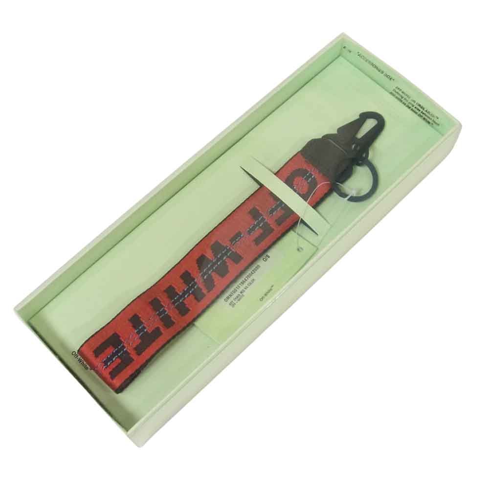 OFF-WHITE オフホワイト OMNF001F186470042000 インダストリアル キーチェーン キーループ RED NO COLOR キーホルダー レッド系【極上美品】【中古】
