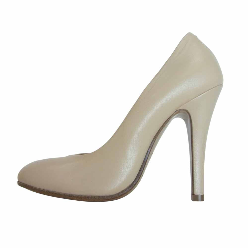 MARTIN MARGIELA マルタンマルジェラ 58WL0070 足袋 タビ パンプス レディース ヒール ライトブラウン系 38【極上美品】【中古】