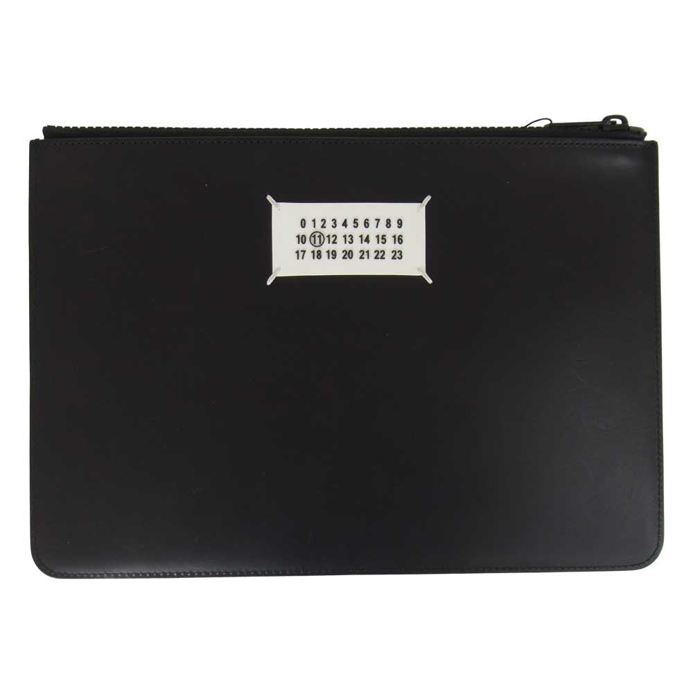 MARTIN MARGIELA マルタンマルジェラ S55UI0192   レザー クラッチバッグ ブラック系【中古】