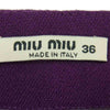 MIUMIU ミュウミュウ フラワー 花 ウール 刺繍 スカート イタリア製 パープル系 36【中古】