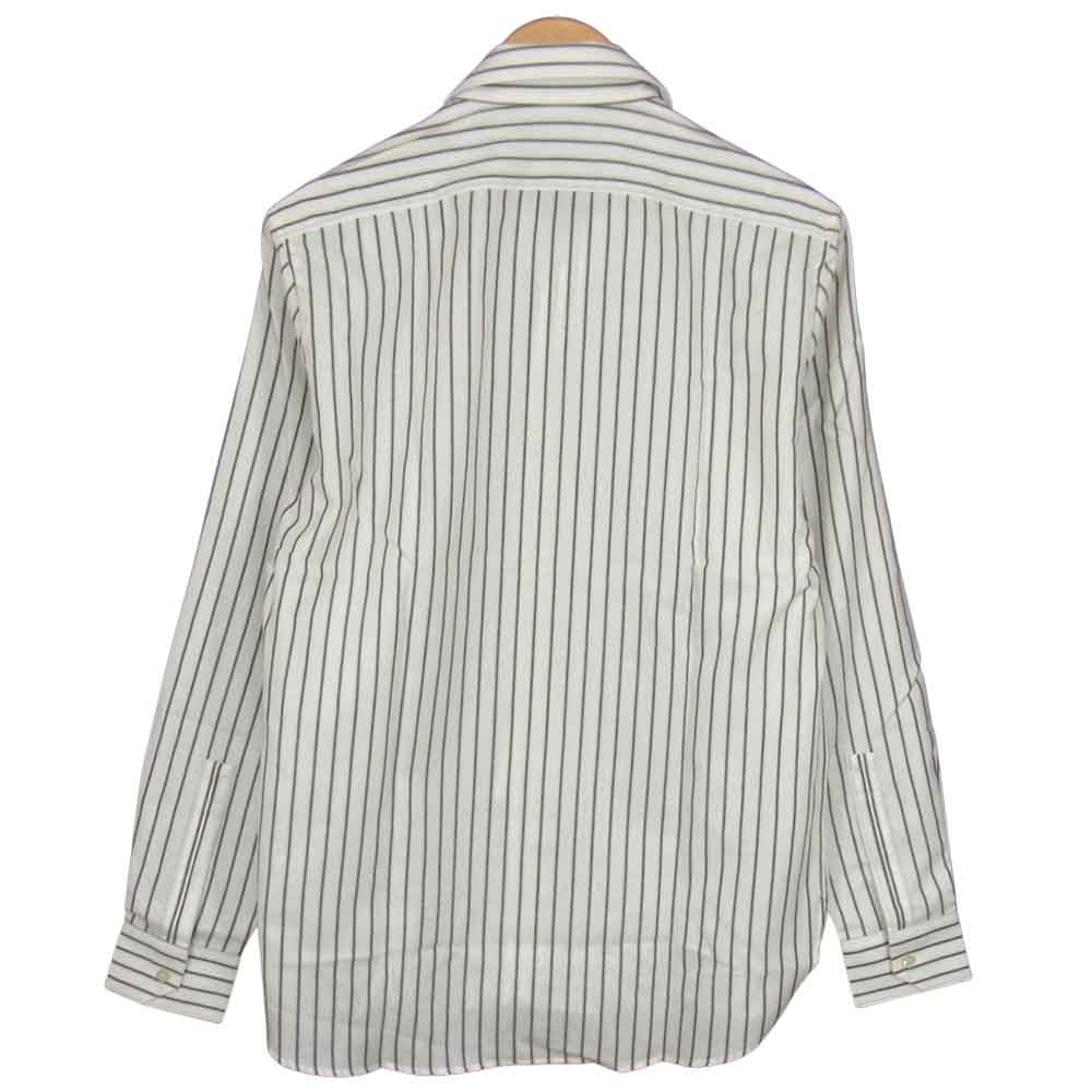 SAINT LAURENT サンローラン 20AW 564172Y1B89 ストライプ レギュラー カラー シャツ オフホワイト系 38【新古品】【未使用】【中古】