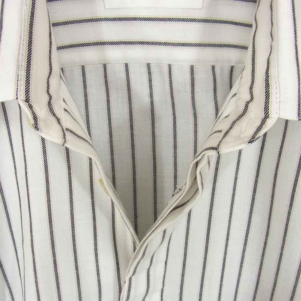 SAINT LAURENT サンローラン 20AW 564172Y1B89 ストライプ レギュラー カラー シャツ オフホワイト系 38【新古品】【未使用】【中古】