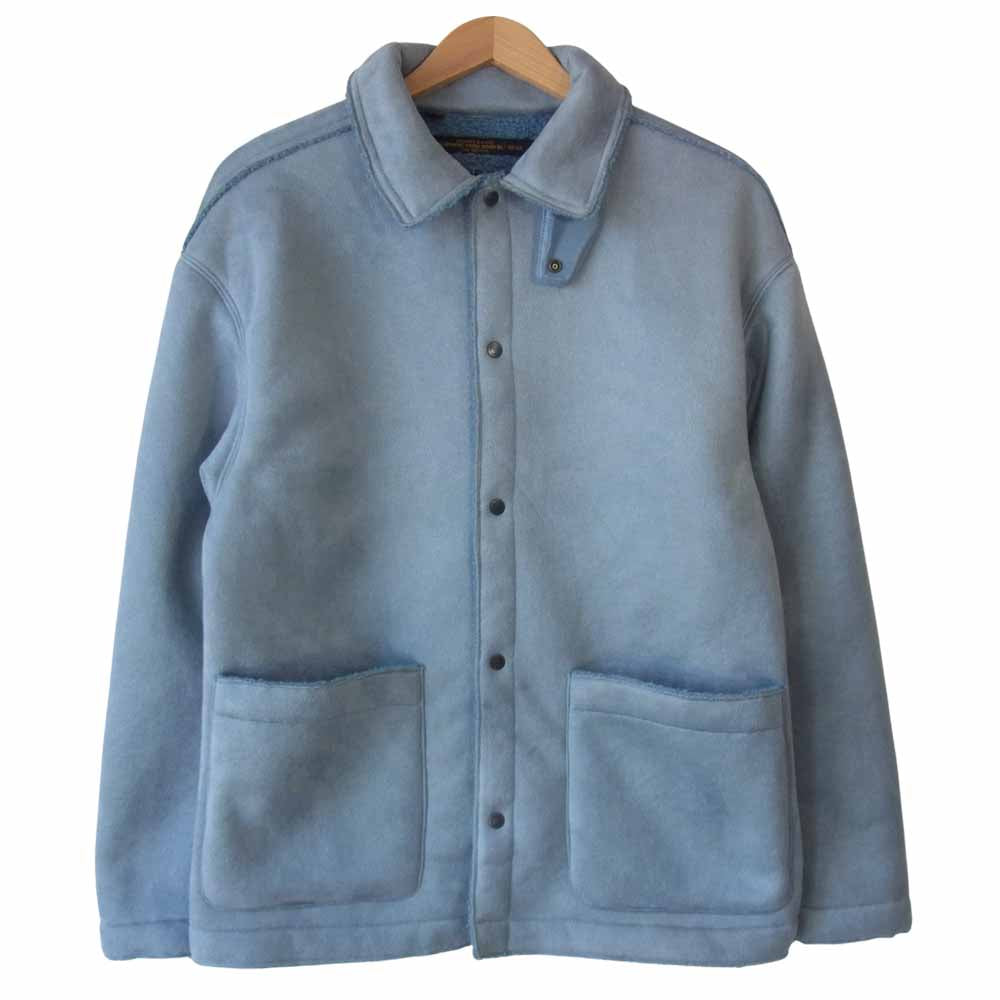 EGO TRIPPING エゴトリッピング 20AW FAKE MOUTON COVERALL 裏ボア フェイクムートン カバーオール ジャケット ブルー系 48【新古品】【未使用】【中古】
