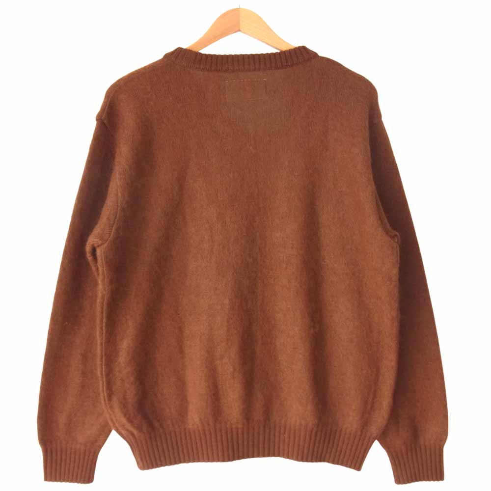 WACKO MARIA ワコマリア MOHAIR CREW NECK SWEATER モヘア クルーネック セーター ニット ブラウン系 M【美品】【中古】