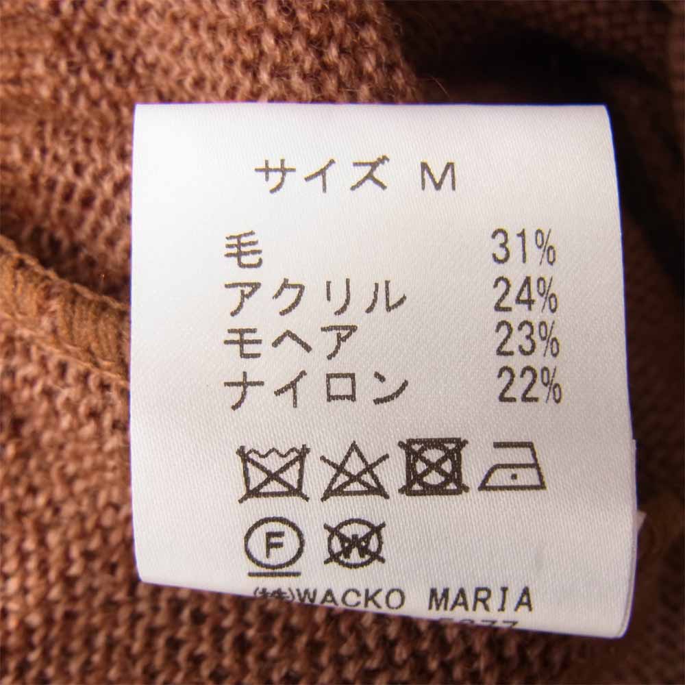 WACKO MARIA ワコマリア MOHAIR CREW NECK SWEATER モヘア クルーネック セーター ニット ブラウン系 M【美品】【中古】