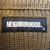 NEIGHBORHOOD ネイバーフッド 21SS 211FUNH-KNM01 SAVAGE . CREW / CA-KNIT LS ダメージ加工 ホール デザイン オーバーサイズ クルーネック ニット  カーキ系 M【新古品】【未使用】【中古】