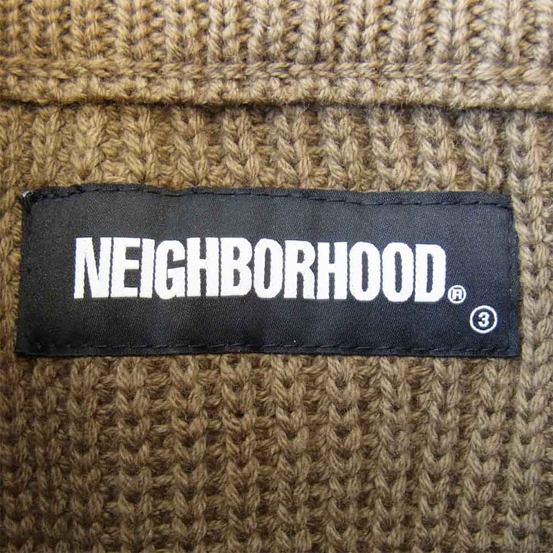 NEIGHBORHOOD ネイバーフッド 15AW WTF/C-CREW.LS ロゴ刺繍クルーネックニットセーター ブラック 152FUSV-KNM01