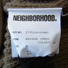NEIGHBORHOOD ネイバーフッド 21SS 211FUNH-KNM01 SAVAGE . CREW / CA-KNIT LS ダメージ加工 ホール デザイン オーバーサイズ クルーネック ニット  カーキ系 M【新古品】【未使用】【中古】