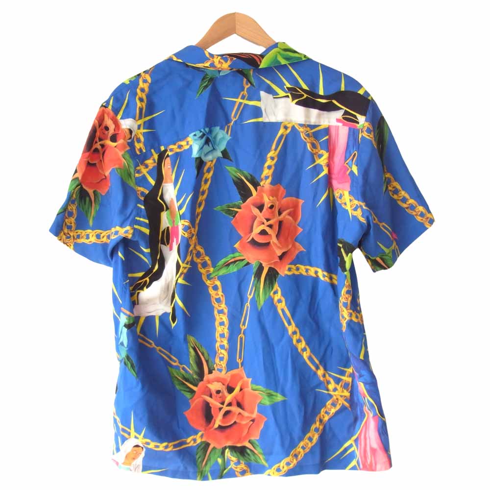 WACKO MARIA ワコマリア 20SS HAWAIIAN SHIRT S/S マリア ハワイアン 半袖 シャツ ブルー系 S【美品】【中古】