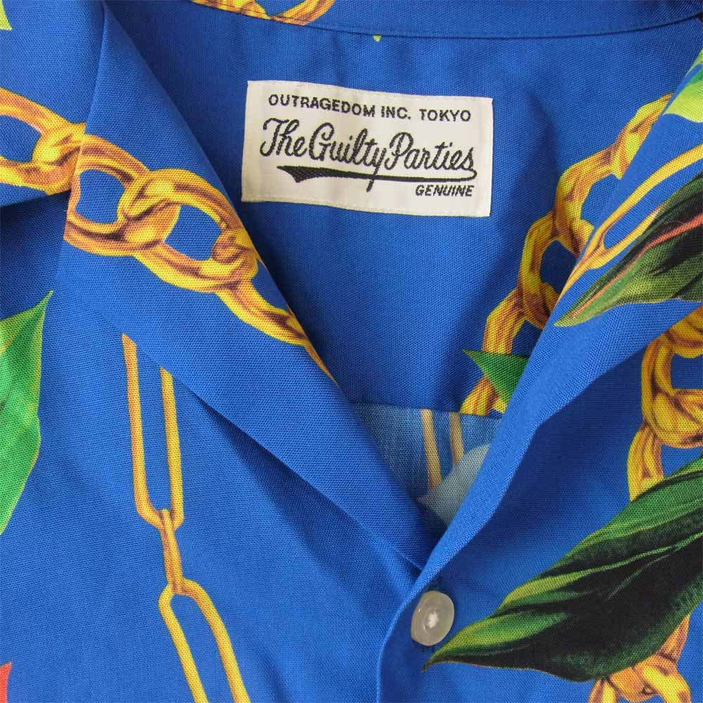 WACKO MARIA ワコマリア 20SS HAWAIIAN SHIRT S/S マリア ハワイアン 半袖 シャツ ブルー系 S【美品】【中古】