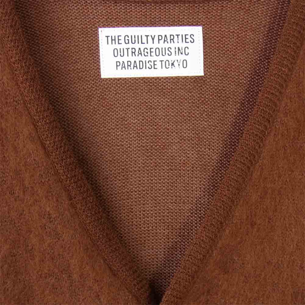 WACKO MARIA ワコマリア MOHAIR CARDIGAN モヘア カーディガン ブラウン系 M【美品】【中古】