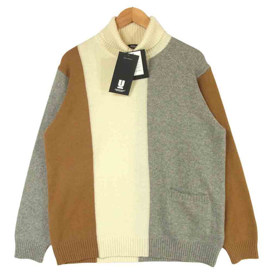 UNDERCOVER アンダーカバー 20AW UCZ4901 ブロックカラー タートルネック ニット A.OFF WHITE 3【新古品】【未使用】【中古】