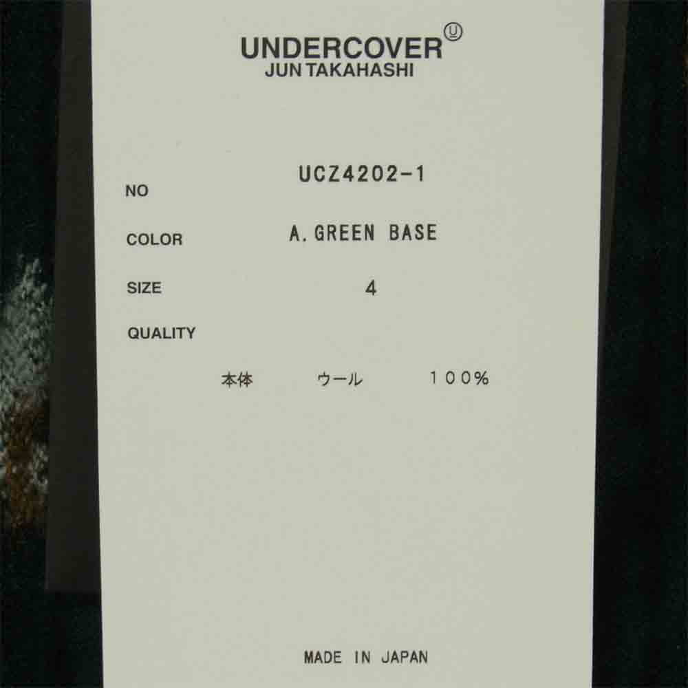 UNDERCOVER アンダーカバー 20AW UCZ4202-1 総柄 ウール 縮絨 ブルゾン ジャケット A.GREEN BASE 4【極上美品】【中古】