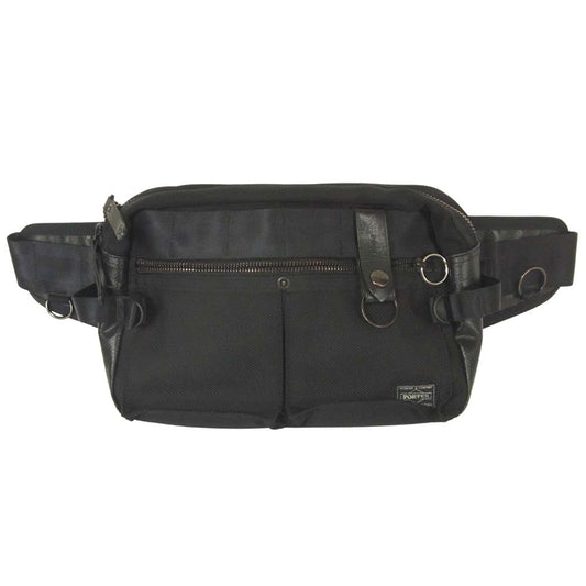 PORTER ポーター ヒート バリスター ナイロン ウエスト ショルダー バッグ ブラック系【中古】