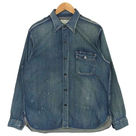 SUGAR CANE シュガーケーン SC27222 デニム CPO 長袖 シャツ コットン 日本製 インディゴブルー系 XL【中古】
