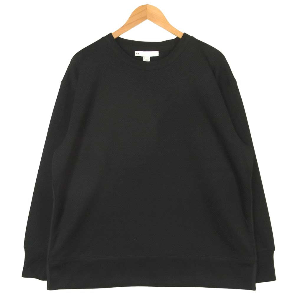 Yohji Yamamoto ヨウジヤマモト GK4355 Y-3 ワイスリー U CH2 GFX MESH CREW SWEATSHIRT メッシュ スウェット ブラック系 L【中古】